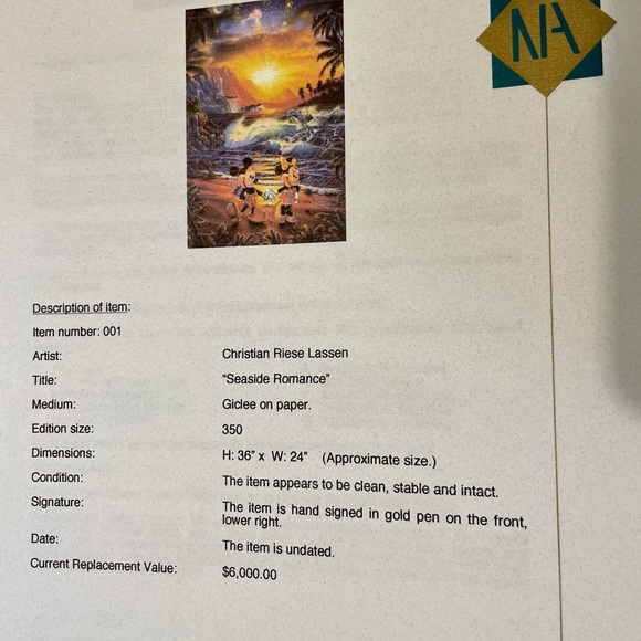 DISNEY Authentic “Seaside Romance” (value $6k) - Picture 11 of 15